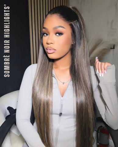 Sombrè Noir Highlighted Wig – HD Lace™